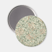 William Morris Honeysuckle Green Floral Magneet (Voorkant / Achterkant)