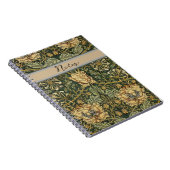 William Morris Honeysuckle Green Floral Notitieboek (Rechterzijde)