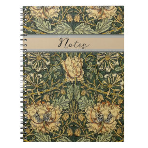 William Morris Honeysuckle Green Floral Notitieboek