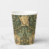 William Morris Honeysuckle Green Floral Papieren Bekers (Links)