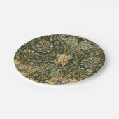 William Morris Honeysuckle Green Floral Papieren Bordje (Gekanteld)