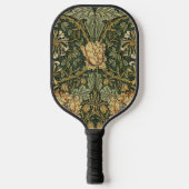 William Morris Honeysuckle Green Floral Pickleball Paddle (Voorkant)