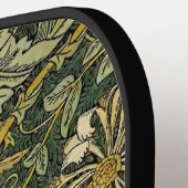 William Morris Honeysuckle Green Floral Pickleball Paddle (Links Detail)