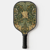 William Morris Honeysuckle Green Floral Pickleball Paddle (Achterkant)