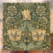 William Morris Honeysuckle Green Floral Raamsticker (Vel 2)