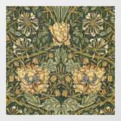 William Morris Honeysuckle Green Floral Raamsticker (Vel)