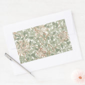 William Morris Honeysuckle Green Floral Rechthoekige Sticker (Envelop)