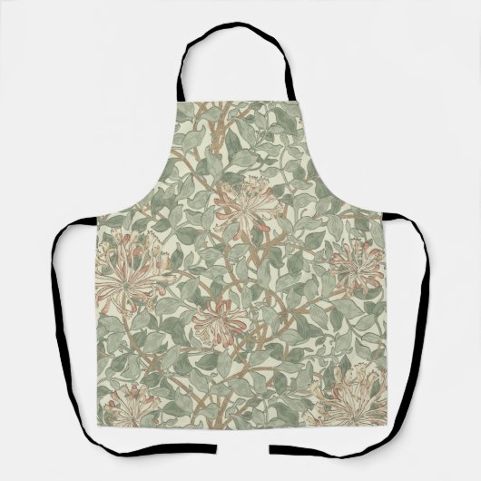 William Morris Honeysuckle Green Floral Schort (Voorkant)