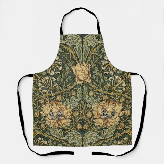 William Morris Honeysuckle Green Floral Schort (Voorkant)
