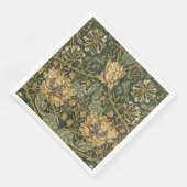 William Morris Honeysuckle Green Floral Servet (Hoek)
