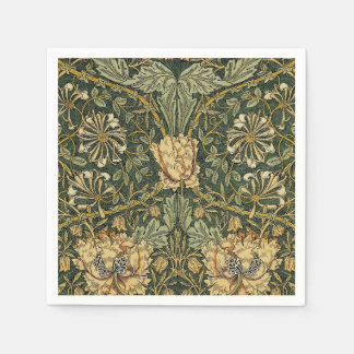 William Morris Honeysuckle Green Floral Servet