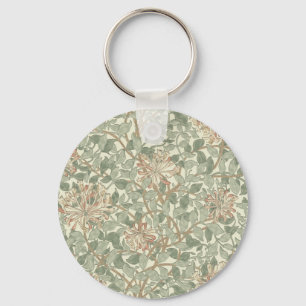 William Morris Honeysuckle Green Floral Sleutelhanger