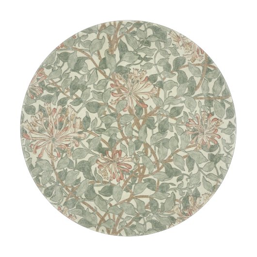 William Morris Honeysuckle Green Floral Snijplank (Voorkant)
