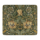 William Morris Honeysuckle Green Floral Snijplank (Voorkant)