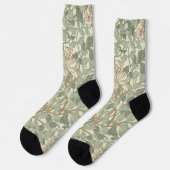 William Morris Honeysuckle Green Floral Sokken (Links)