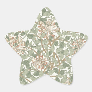 William Morris Honeysuckle Green Floral Ster Sticker