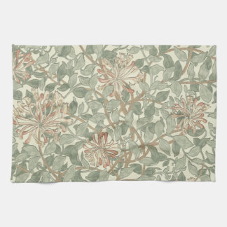 William Morris Honeysuckle Green Floral Theedoek
