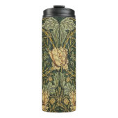 William Morris Honeysuckle Green Floral Thermosbeker (Voorkant)