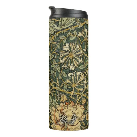 William Morris Honeysuckle Green Floral Thermosbeker (Geroteerd rechts)