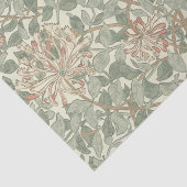 William Morris Honeysuckle Green Floral Tissuepapier (Detail)
