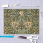 William Morris Honeysuckle Green Floral Tissuepapier (Craft)