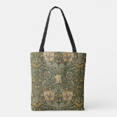 William Morris Honeysuckle Green Floral Tote Bag (Achterkant)
