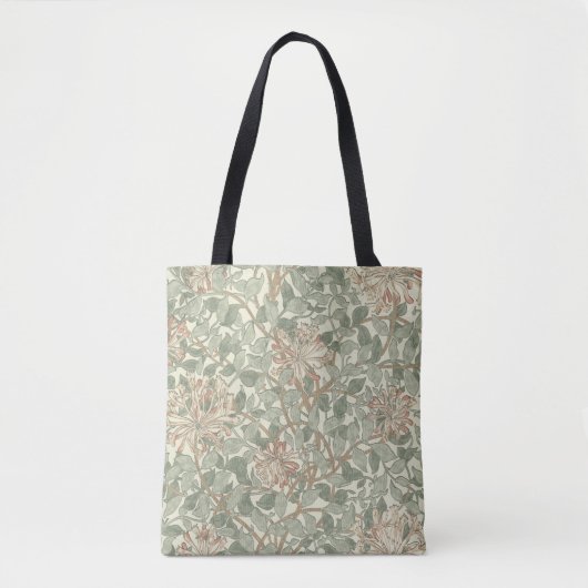 William Morris Honeysuckle Green Floral Tote Bag (Voorkant)
