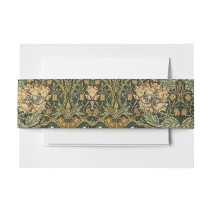 William Morris Honeysuckle Green Floral Uitnodigingen Wikkel