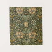 William Morris Honeysuckle Green Floral Wandkleed (Voorkant)