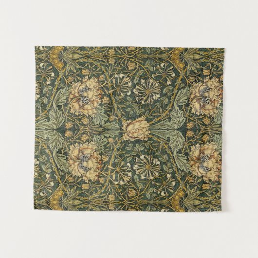 William Morris Honeysuckle Green Floral Wandkleed (Voorkant (horizontaal))