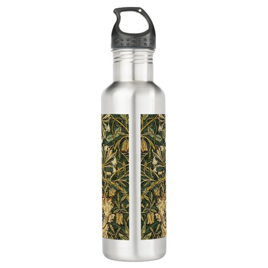 William Morris Honeysuckle Green Floral Waterfles (Achterkant)
