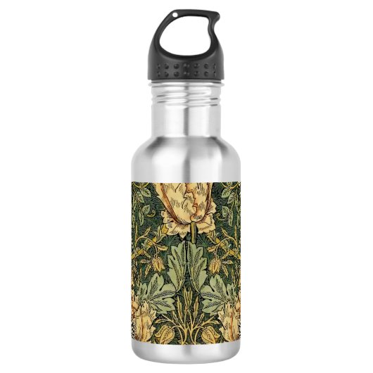 William Morris Honeysuckle Green Floral Waterfles (Voorkant)