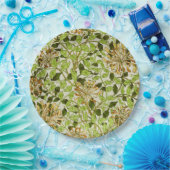 William Morris Honeysuckle Green Flowers Papieren Bordje (Feest)