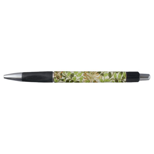 William Morris Honeysuckle Green Flowers Pen (Voorkant)