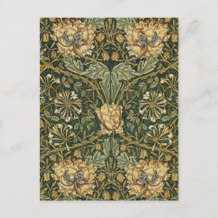 William Morris Honeysuckle Green Yellow Briefkaart