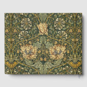William Morris Honeysuckle Green Yellow Gastenboek (Achterkant)
