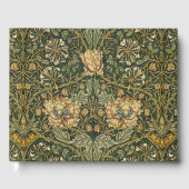 William Morris Honeysuckle Green Yellow Gastenboek (Voorkant)