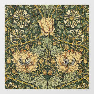 William Morris Honeysuckle Green Yellow Raamsticker