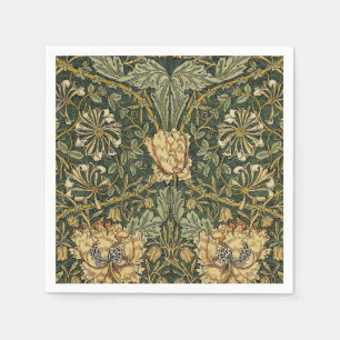 William Morris Honeysuckle Green Yellow Servet