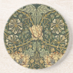 William Morris Honeysuckle Green Yellow Zandsteen Onderzetter