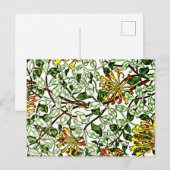 William Morris - Honeysuckle groen en geel Briefkaart (Voorkant / Achterkant)