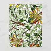 William Morris - Honeysuckle, groen en geel Briefkaart (Voorkant)