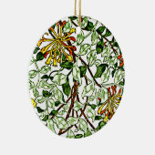 William Morris - Honeysuckle groen en geel goud Keramisch Ornament (Rechts)