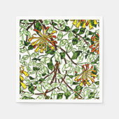 William Morris - Honeysuckle groen en geel Servet (Voorkant)