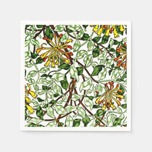 William Morris - Honeysuckle groen en geel Servet