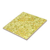 William Morris - Honeysuckle in Geel Tegeltje (Zijkant)