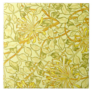 William Morris - Honeysuckle in Geel Tegeltje