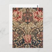 William Morris Honeysuckle  Pattern Briefkaart (Voorkant / Achterkant)