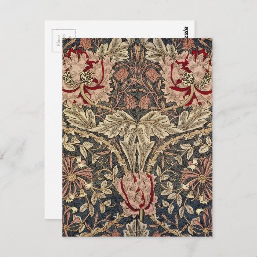 William Morris Honeysuckle  Pattern Briefkaart (Voorkant / Achterkant)