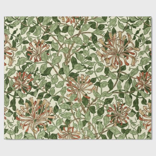 William Morris  Honeysuckle Pattern Cadeaupapier (Vlak)